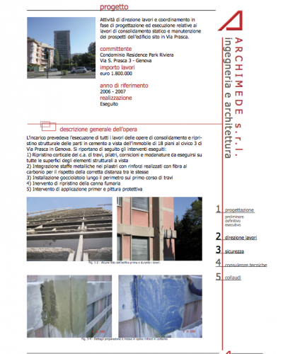 Civile-Edilizia-Sicurezza nei cantieri-37 Attività di direzione lavori e coordinamento in fase di progettazione ed esecuzione relative ai lavori di consolidamento statico e manutenzione dei prospetti dell’edificio sito in Via Prasca.