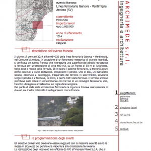 Progettazione di opere di messa in sicurezza e stabilizzazione di pendio a seguito di evento franoso Linea ferroviaria Genova - Ventimiglia Andora (SV)