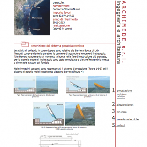 Interventi alle bocche lagunari per la regolazione dei flussi di marea Lido Treporti collaudo statico delle cerniere e delle paratoie