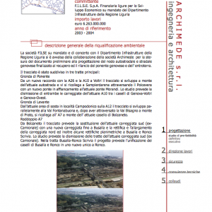 Documento preliminare alla progettazione del nodo autostradale e stradale genovese
