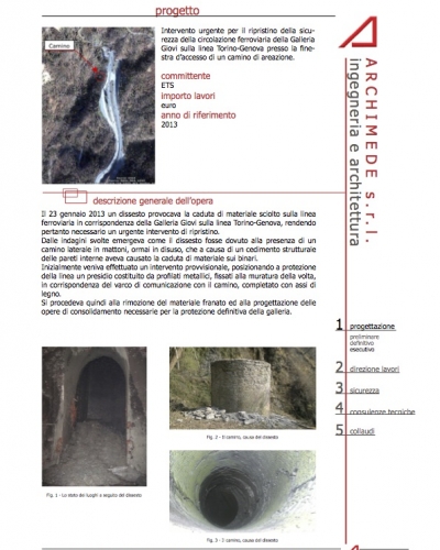 Civile-infrastrutture-49 Intervento urgente per il ripristino della sicurezza della circolazione ferroviaria della Galleria Giovi sulla linea Torino-Genova presso la finestra d’accesso di un camino di areazione.
