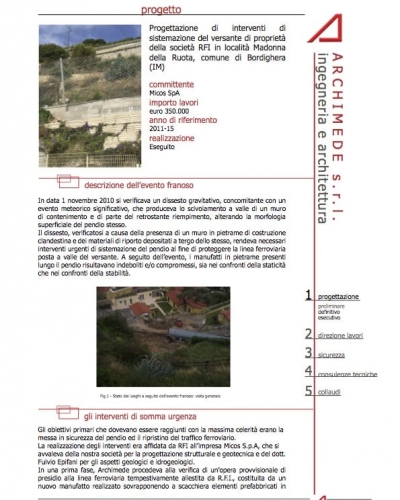 cover Frana Madonna della Ruota Bordighera Madonna della Ruota messa in sicurezza dissesto